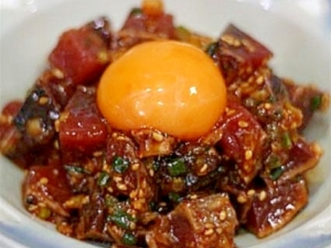 ビールに合う! かつおのたたきのユッケ